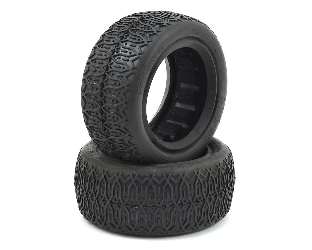 Raw Speed RC Stage Two 2.2" Front 4WD Buggy Tires (2) (Clay)