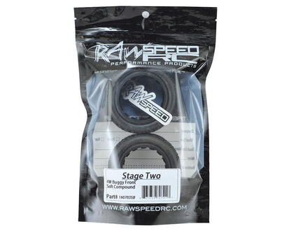 Raw Speed RC Stage Two 2.2" Front 4WD Buggy Tires (2) (Soft)