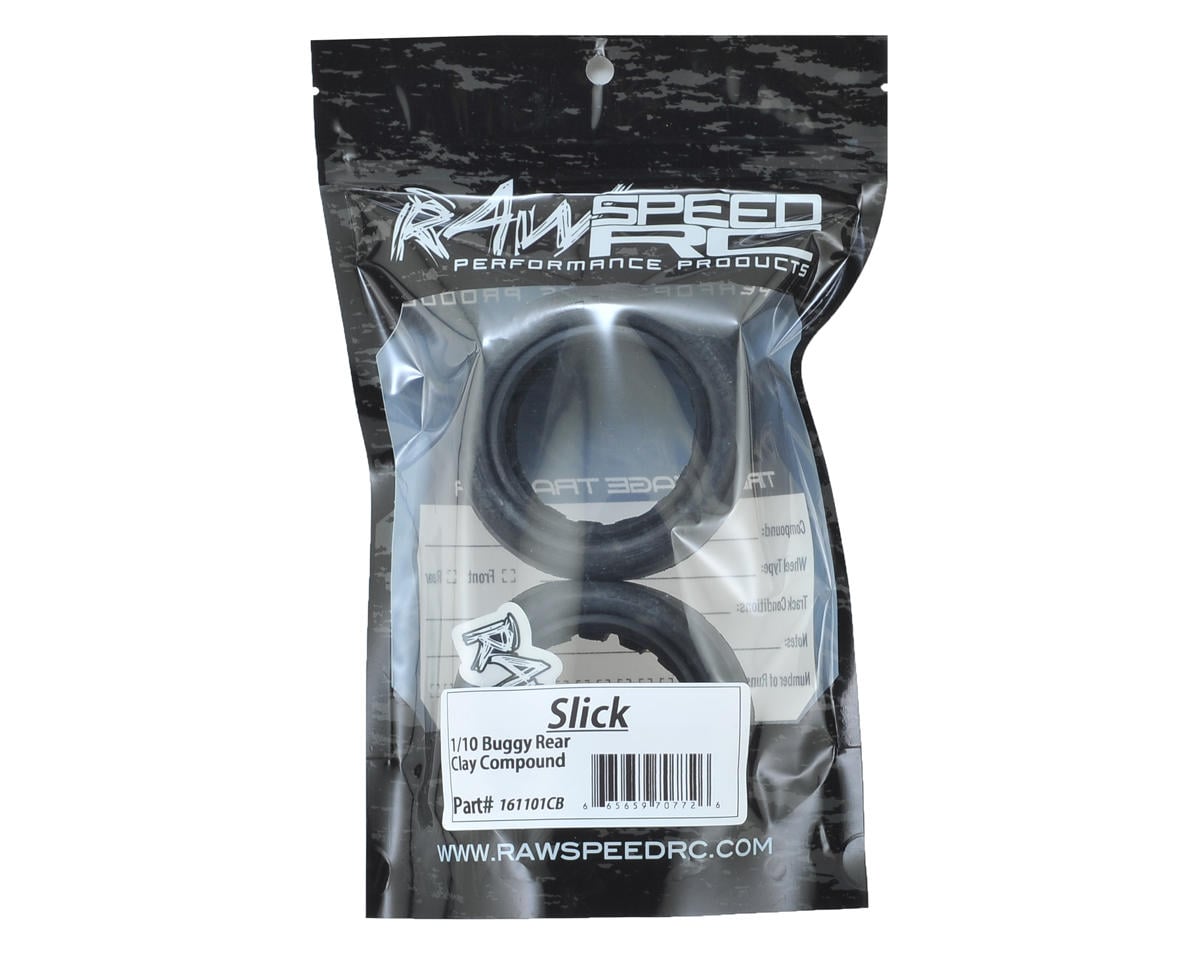 Raw Speed RC Slick 2.2" 1/10 Rear Buggy Tires (2) (Clay)