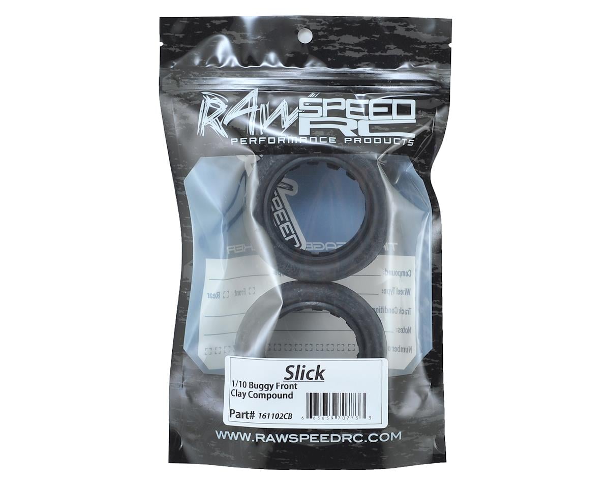 Raw Speed RC Slick 2.2" 1/10 2WD Front Buggy Tires (2) (Clay)