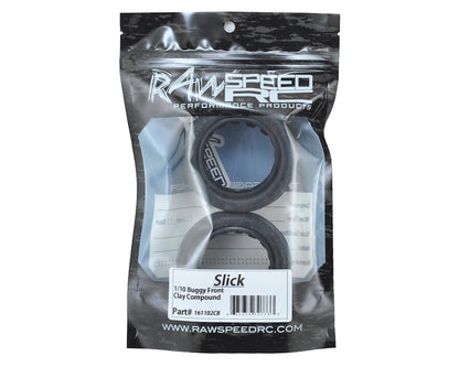 Raw Speed RC Slick 2.2" 1/10 2WD Front Buggy Tires (2) (Clay)
