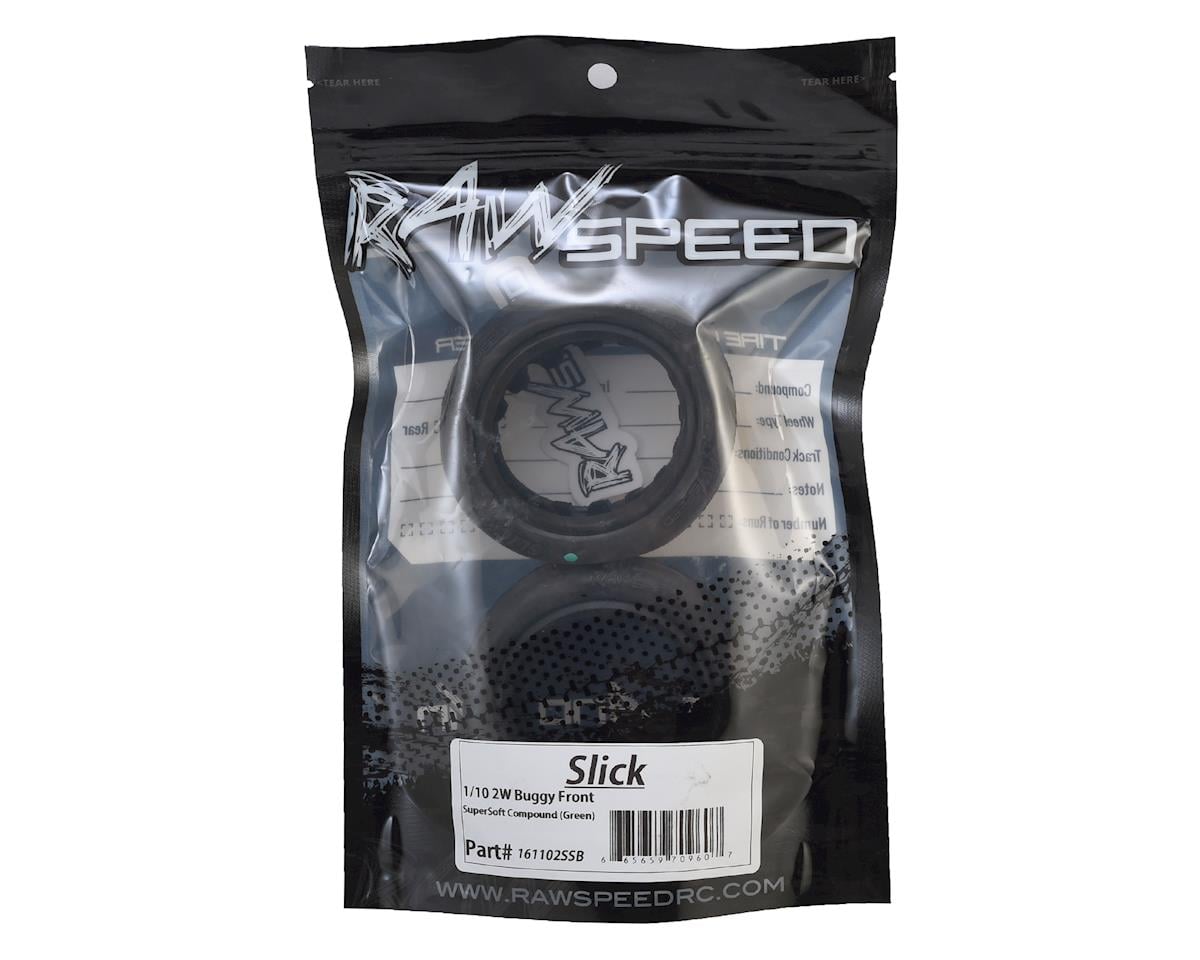 Raw Speed RC Slick 2.2" 1/10 2WD Front Buggy Tires (2) (Super Soft)