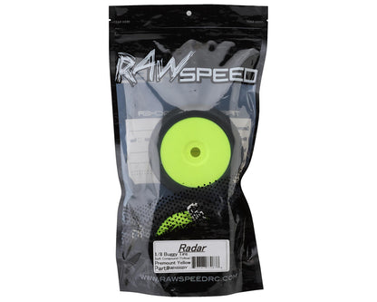 Raw Speed RC Radar 1/8 Buggy Pre-Mounted Tires (Yellow) (2) (Soft)