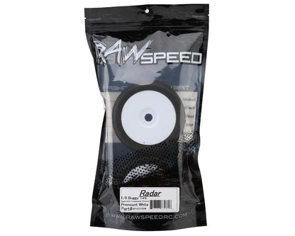 Raw Speed RC Radar 1/8 Buggy Pre-Mounted Tires (White) (2) (Super Soft)