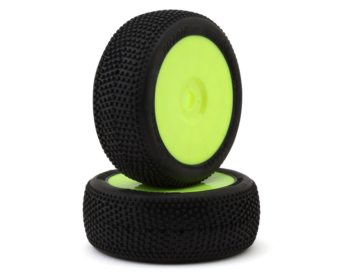 Raw Speed RC Villain 1/8 Buggy Pre-Mounted Tires (Yellow) (2)