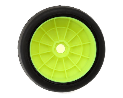 Raw Speed RC Slick 1/8 Buggy Pre-Mounted Tires (Yellow) (2) (Soft)
