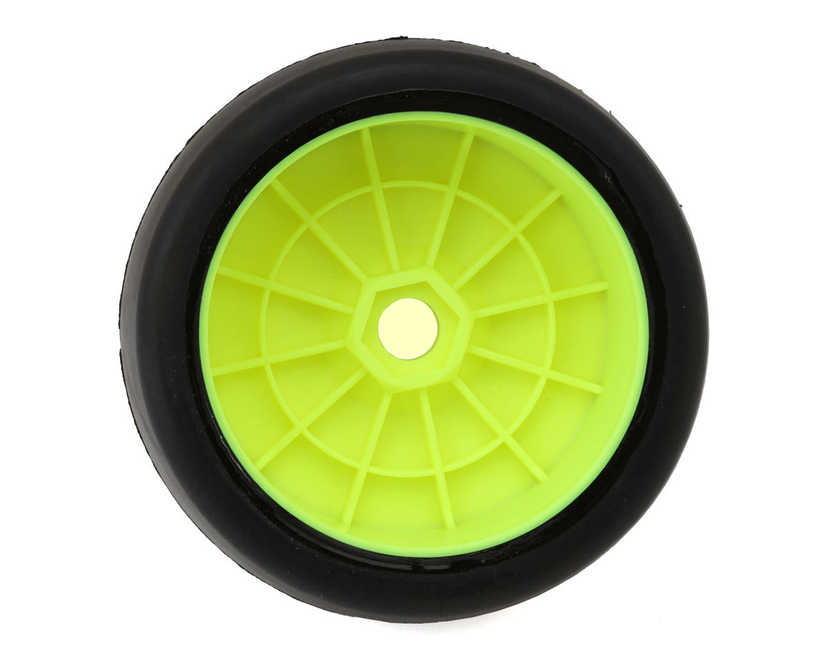 Raw Speed RC Slick 1/8 Buggy Pre-Mounted Tires (Yellow) (2) (Super Soft)