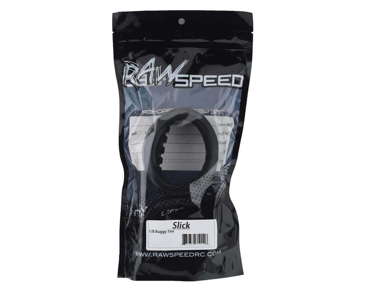 Raw Speed RC Slick 1/8 Buggy Tires (2) (Super Soft)
