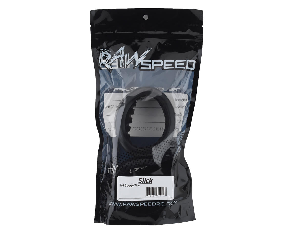 Raw Speed RC Slick 1/8 Buggy Tires (2) (Super Soft - Long Wear)