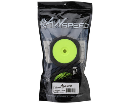 Raw Speed RC Aurora 1/8 Buggy Pre-Mounted Tires (Yellow) (2) (Super Soft)