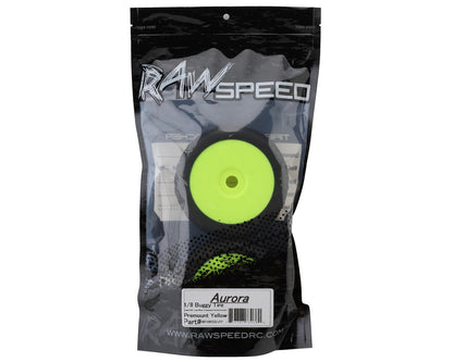Raw Speed RC Aurora 1/8 Buggy Pre-Mounted Tires (Yellow) (2)