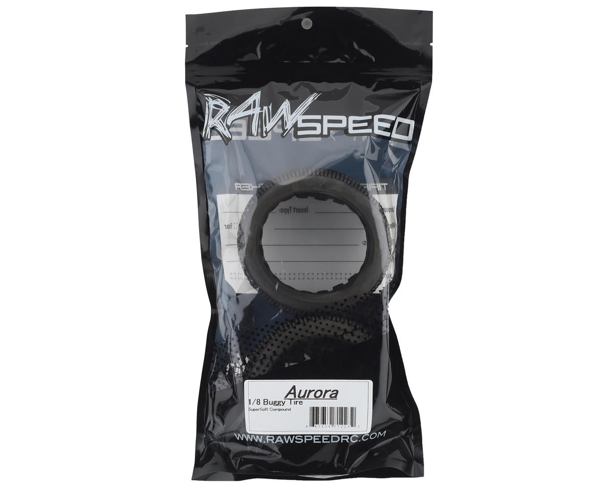 Raw Speed RC Aurora 1/8 Buggy Tires (2) (Super Soft - Long Wear)