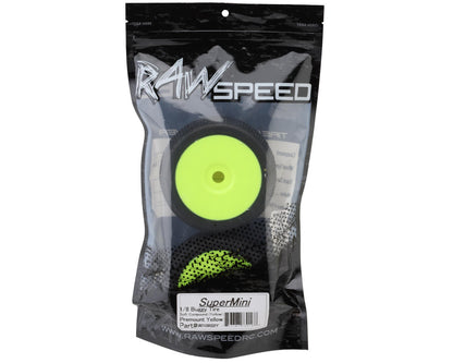 Raw Speed RC SuperMini 1/8 Buggy Pre-Mounted Tires (Yellow) (2) (Soft)