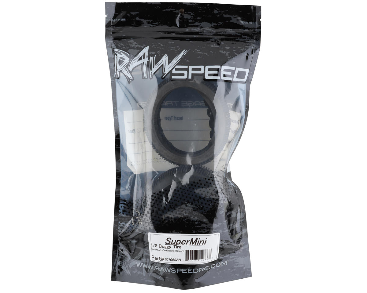 Raw Speed RC SuperMini 1/8 Off-Road Buggy Tires (2) (Super Soft)