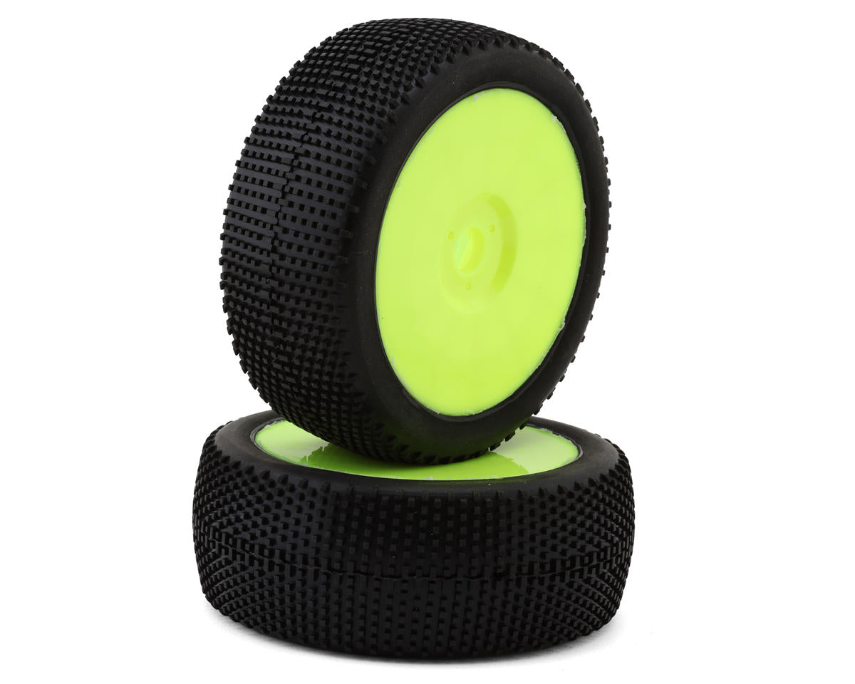 Raw Speed RC SuperMini 1/8 Buggy Pre-Mounted Tires (Yellow) (2)
