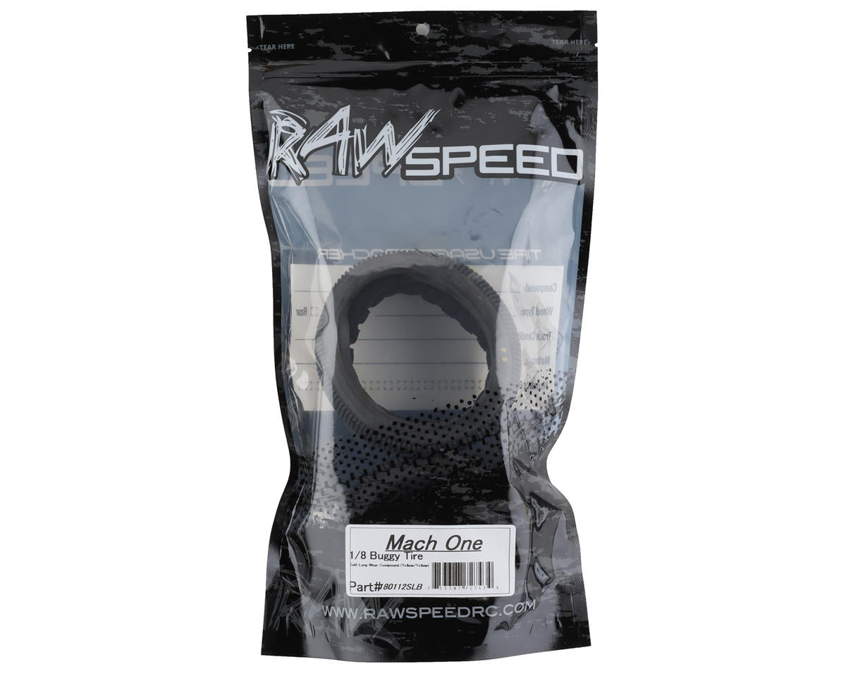 Raw Speed RC Mach One 1/8 Buggy Tires (2) (Soft - Long Wear)