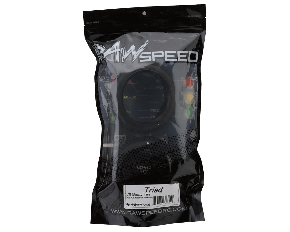 Raw Speed RC Triad 1/8 Off-Road Buggy Tire w/Closed Cell Inserts (2) (Clay)