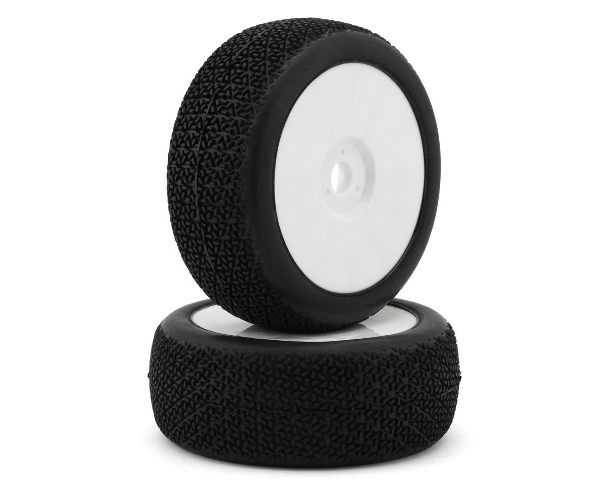 Raw Speed RC Triad 1/8 Off-Road Pre-Mounted Buggy Tires (White) (2)