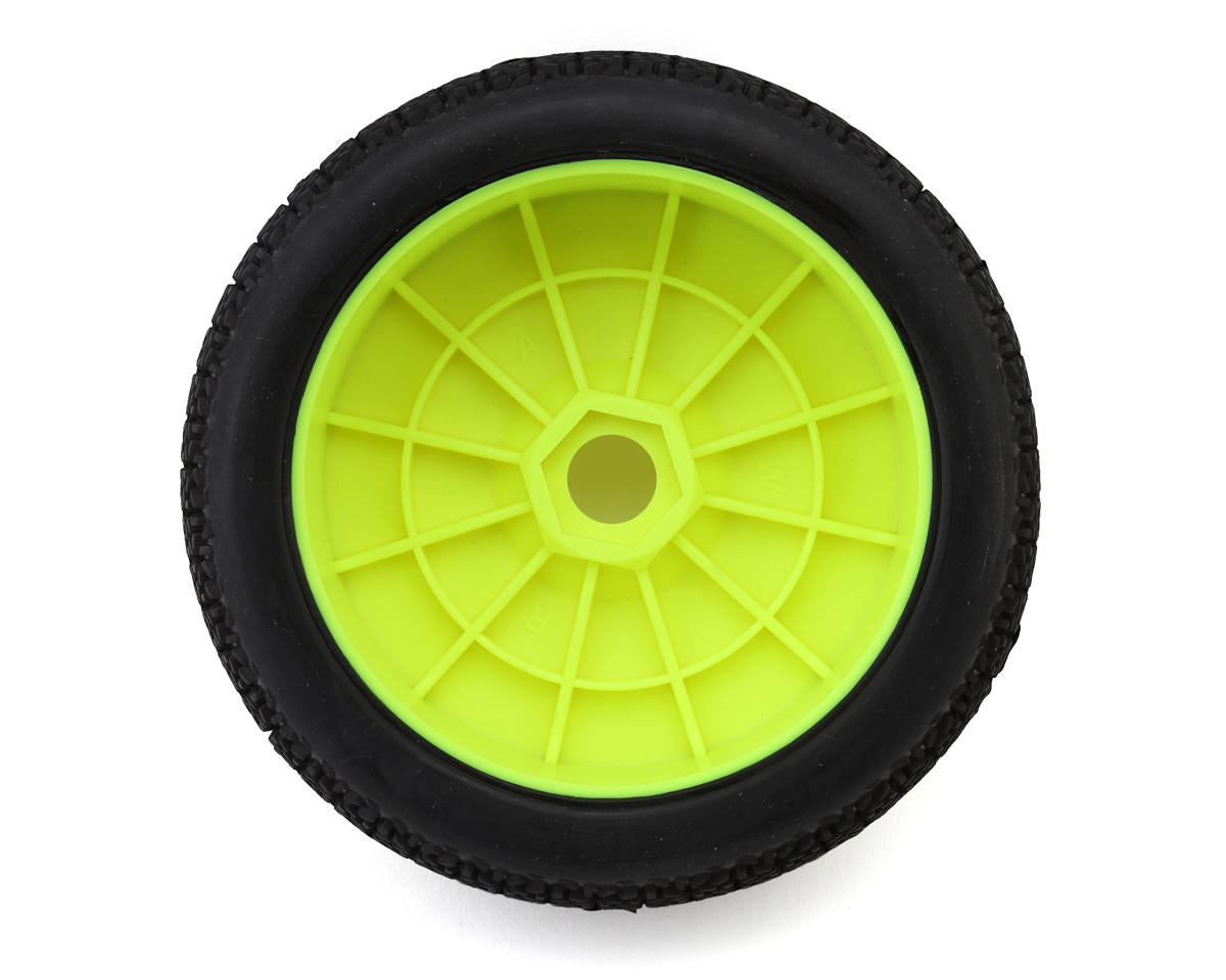 Raw Speed RC Triad 1/8 Off-Road Pre-Mounted Buggy Tires (Yellow) (2)