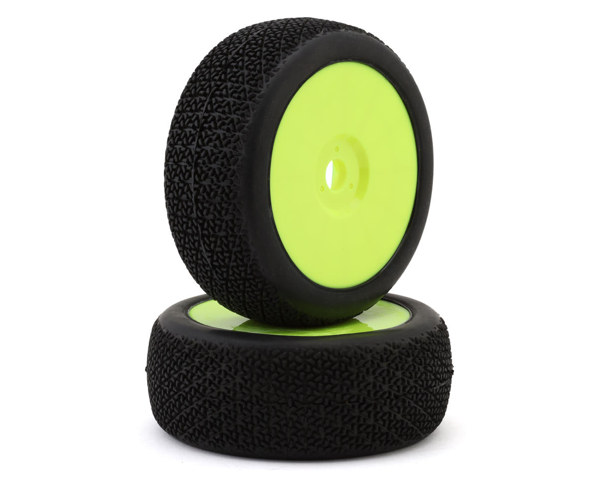 Raw Speed RC Triad 1/8 Off-Road Pre-Mounted Buggy Tires (Yellow) (2)