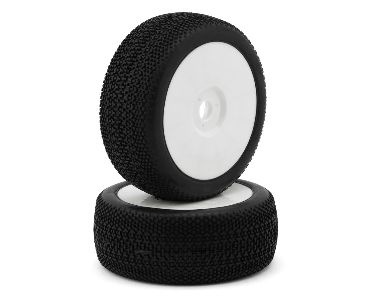 Raw Speed RC Triumph 1/8 Off-Road Pre-Mounted Buggy Tires (White) (2)