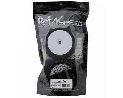 Raw Speed RC Radar 1/8 Truggy Pre-Mounted Tires (White) (2) (Clay)