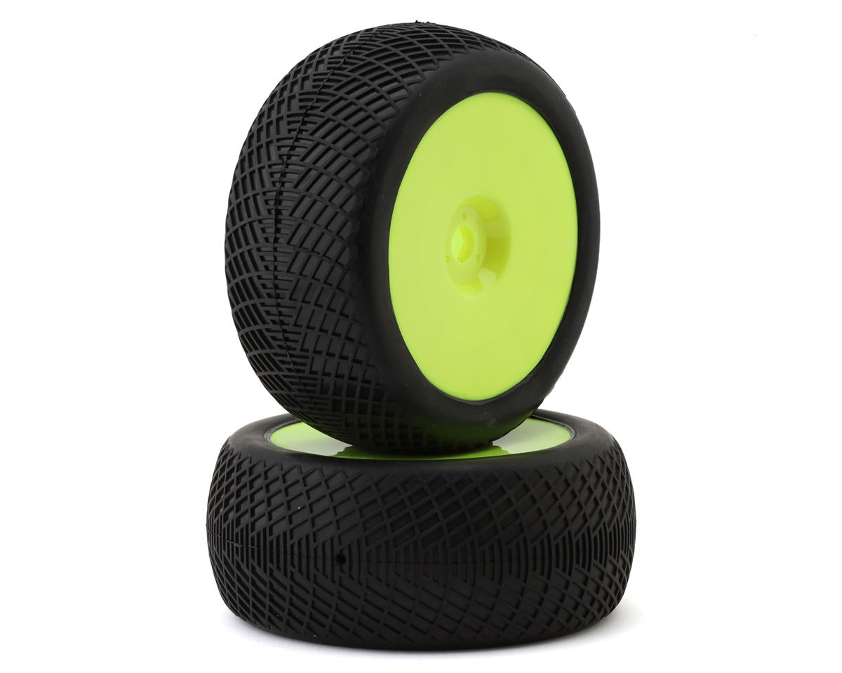 Raw Speed RC Radar 1/8 Truggy Pre-Mounted Tires (Yellow) (2) (Soft - Long Wear)