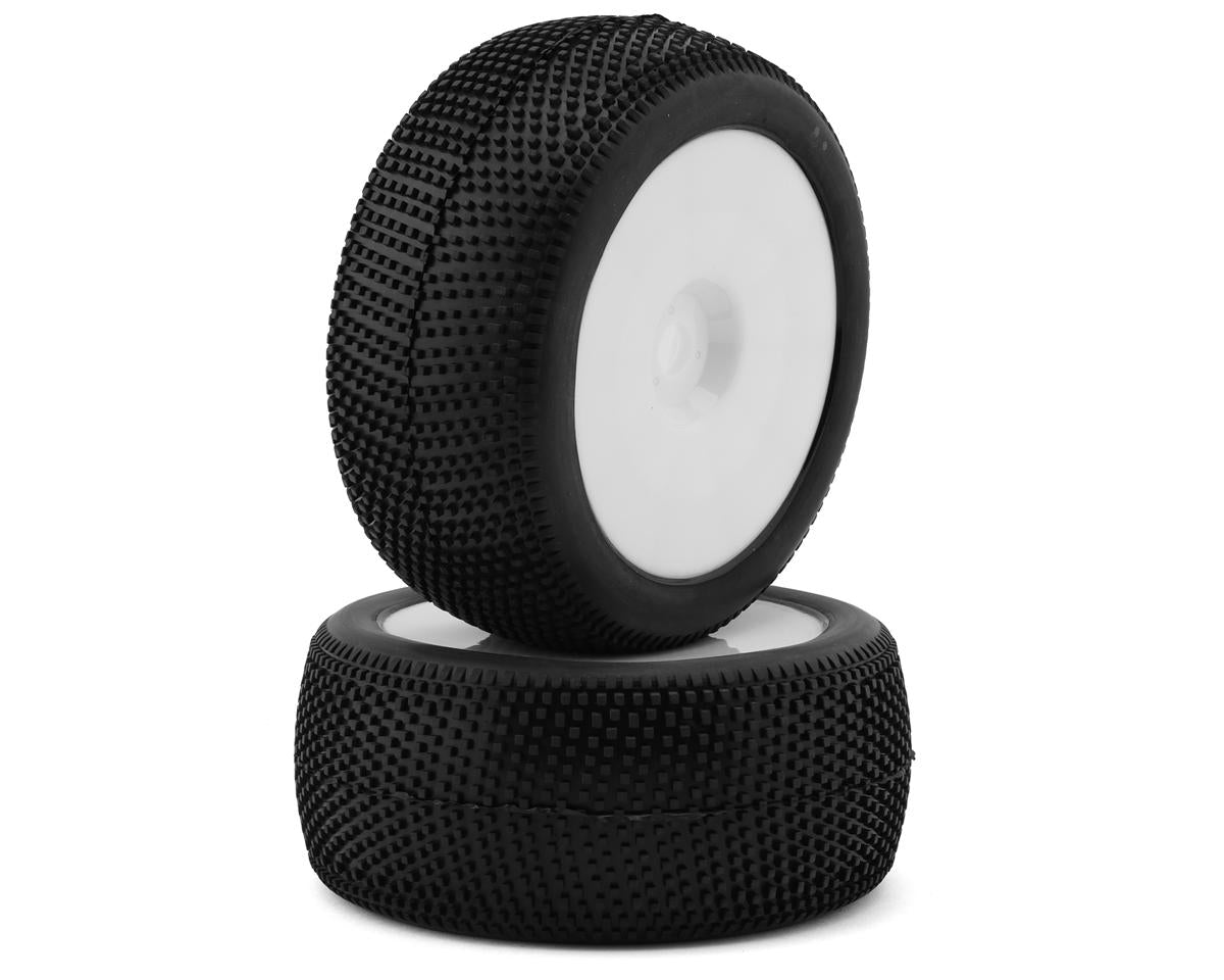 Raw Speed RC Villain 1/8 Truggy Pre-Mounted Tires (White) (2) (Soft - Long Wear)