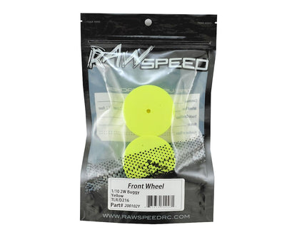 Raw Speed RC 2.2" Front Wheels (Yellow) (2) (TLR/D216)