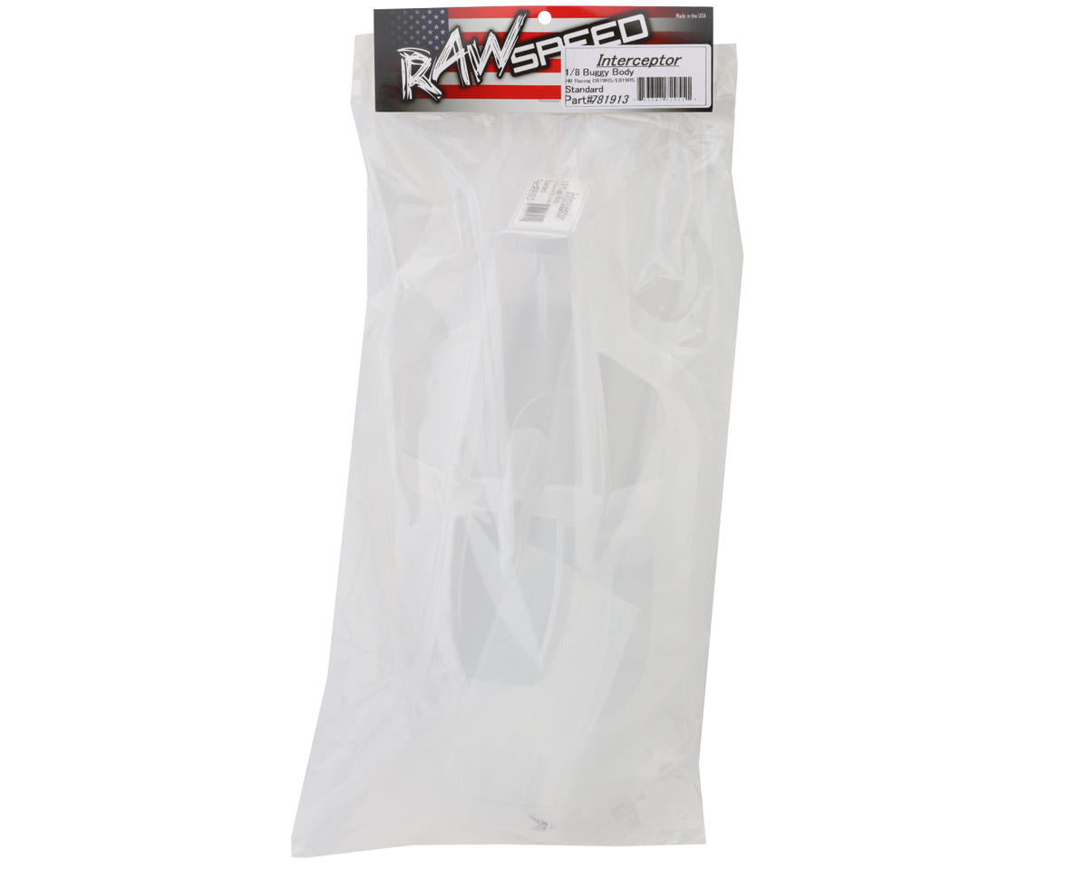 Raw Speed RC HB D819RS/E819RS Interceptor 1/8 Buggy Body (Clear)