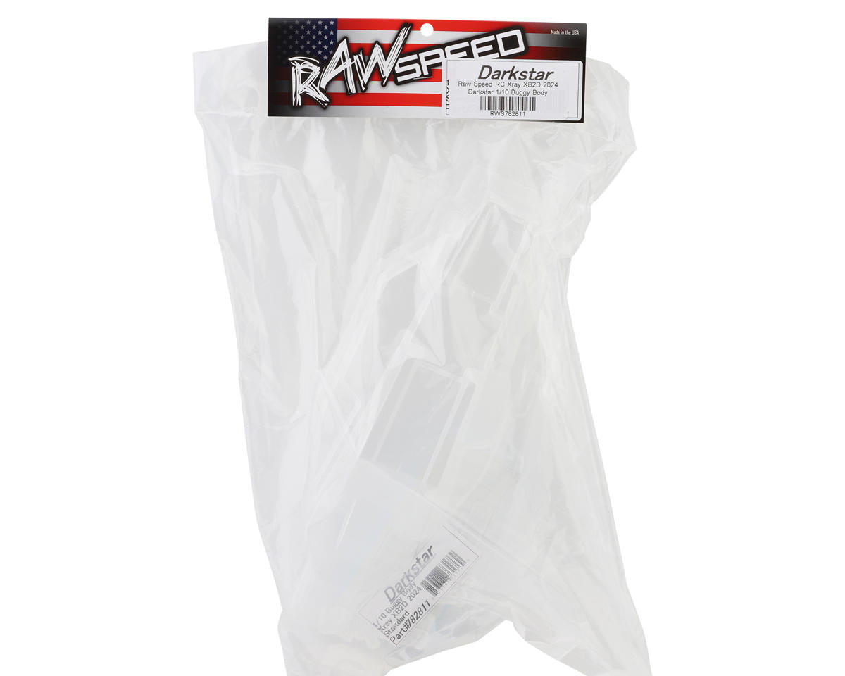 Raw Speed RC Xray XB2D 2024 Darkstar 1/10 Buggy Body (Clear)