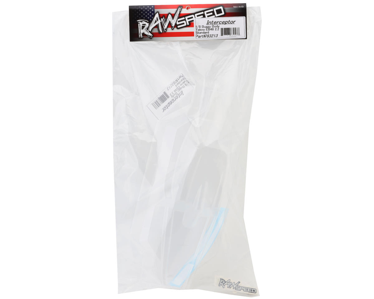 Raw Speed RC Tekno EB48 2.2 Interceptor 1/8 Buggy Body (Clear) (Standard)
