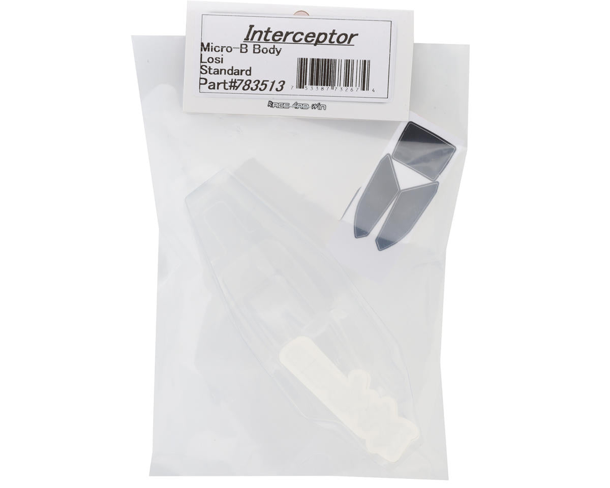 Raw Speed RC Losi® Micro-B™ Interceptor 1/24 Buggy Body (Clear)