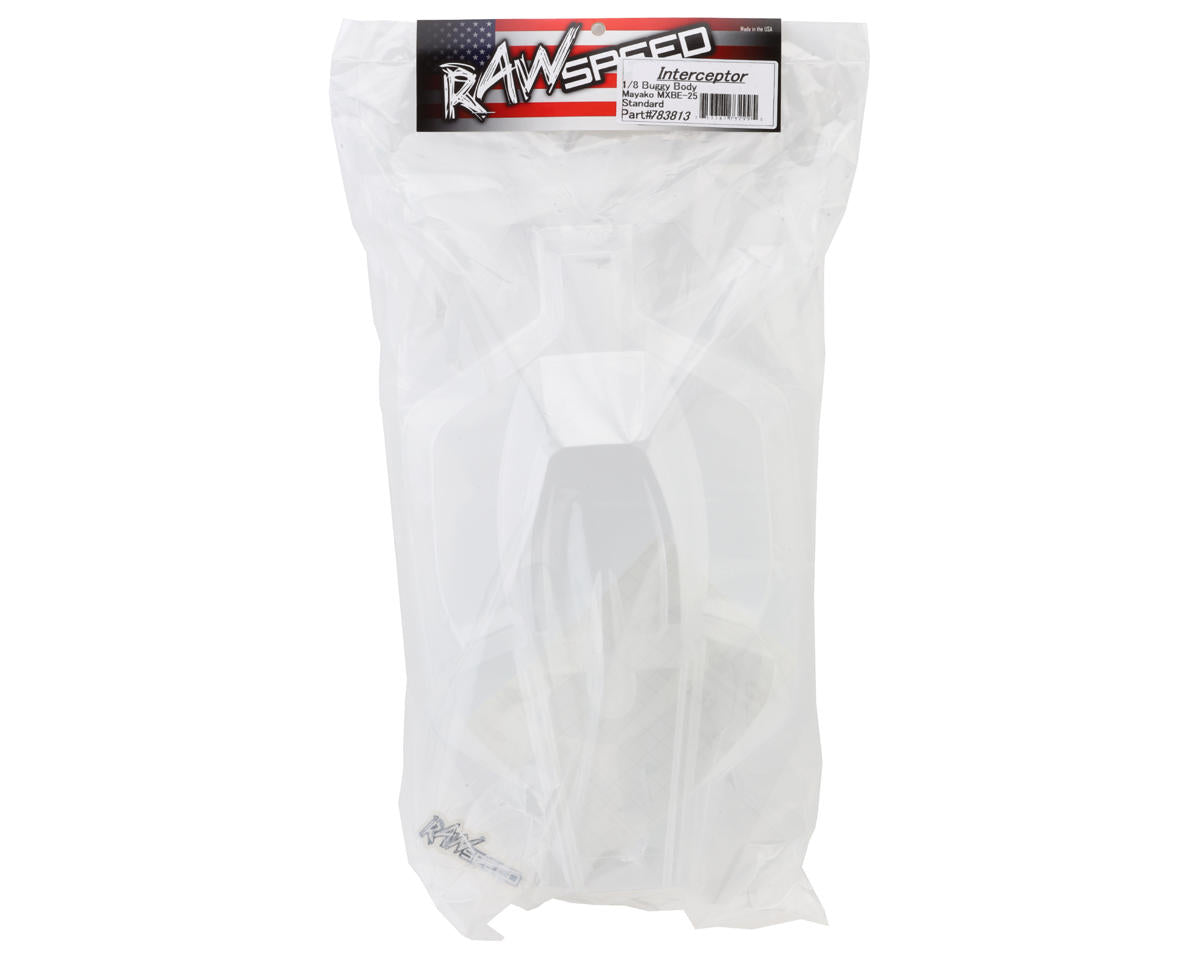 Raw Speed RC Mayako MX8E-25 Interceptor 1/8 Buggy Body (Clear) (Standard)