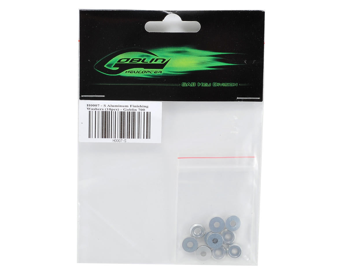 SAB Goblin Aluminum Finishing Cap Head Washers (Silver) (10)