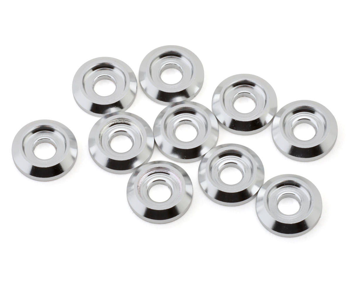SAB Goblin Aluminum Finishing Cap Head Washers (Silver) (10)
