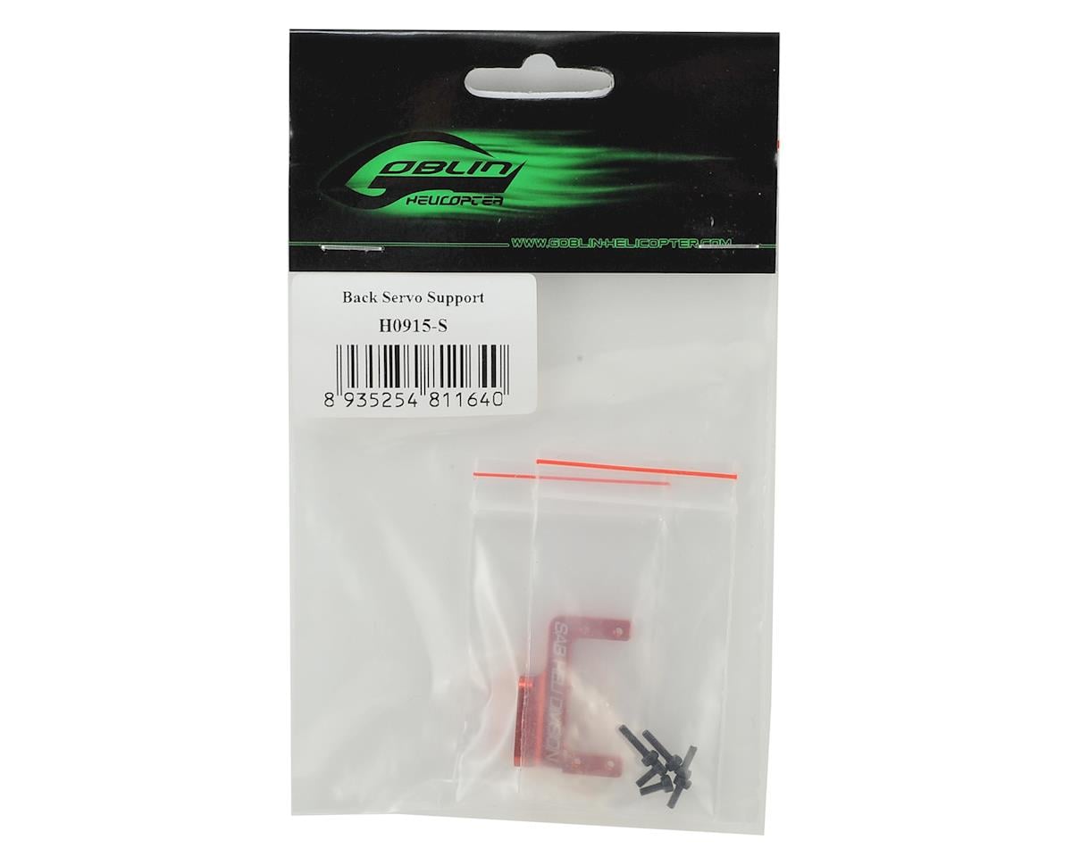 SAB Goblin Aluminum Back Servo Support (Red)