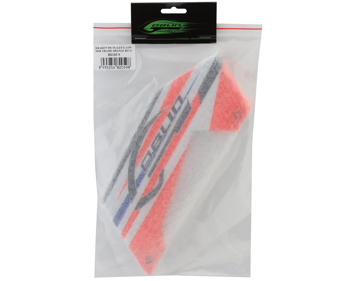 SAB Goblin Kraken 580 SX Low Side Frame SX (Left) (Orange/Blue)