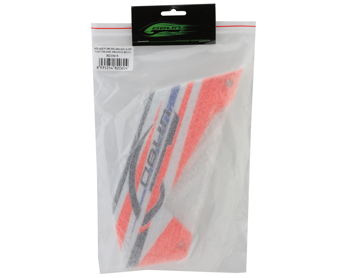 SAB Goblin Kraken 580 SX Low Side Frame SX (Right) (Orange/Blue)