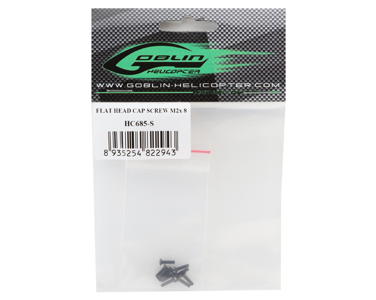 SAB Goblin 2x8mm Flat Head Hex Screw (10)
