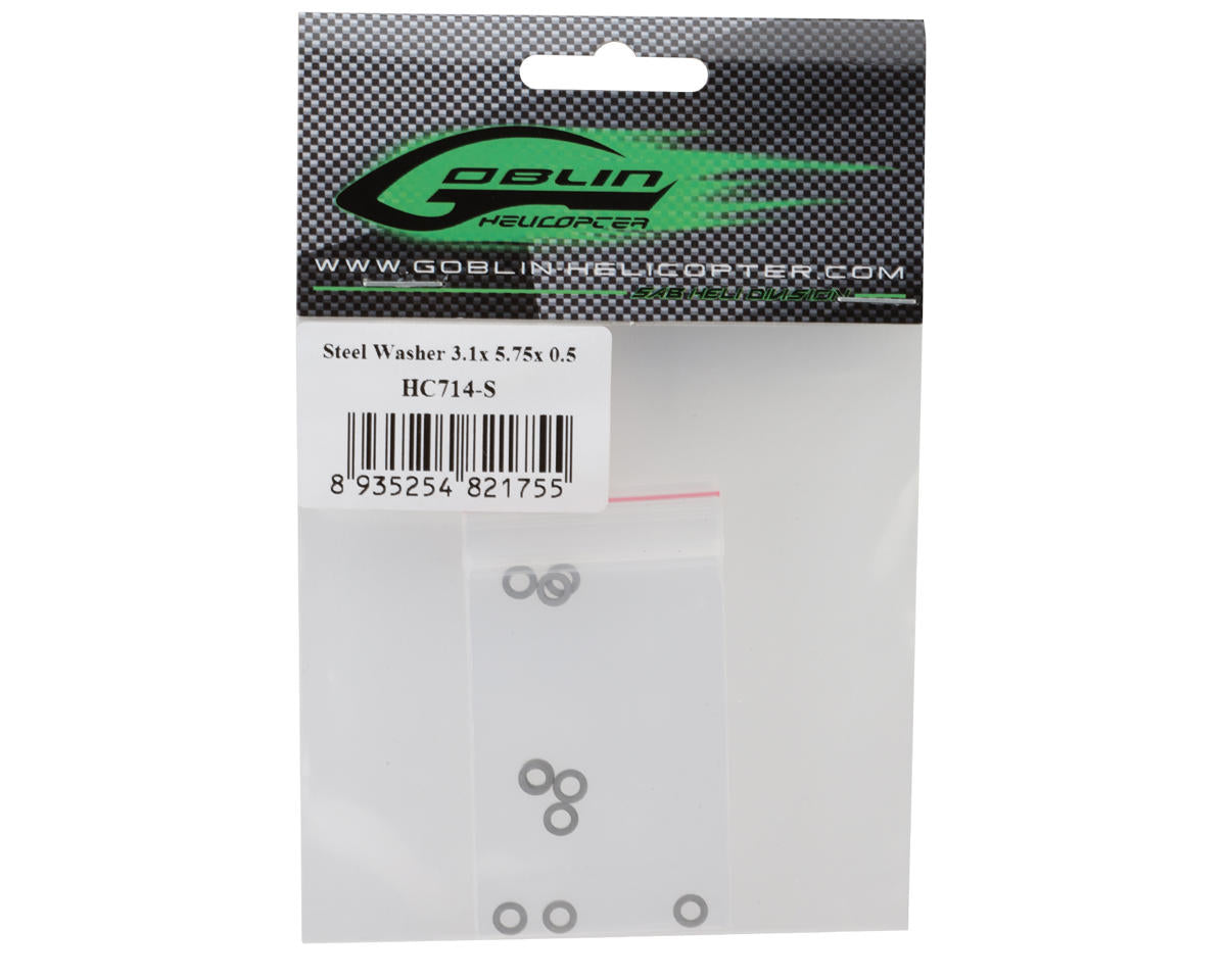 SAB Goblin 3.1x5.75x0.5mm Steel Washer Set (10)