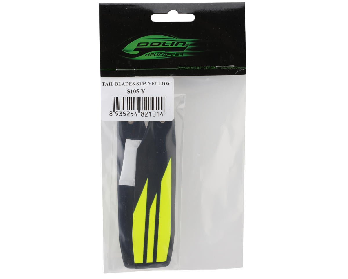 SAB Goblin 105mm "S Line" Carbon Fiber Tail Blades (Yellow)