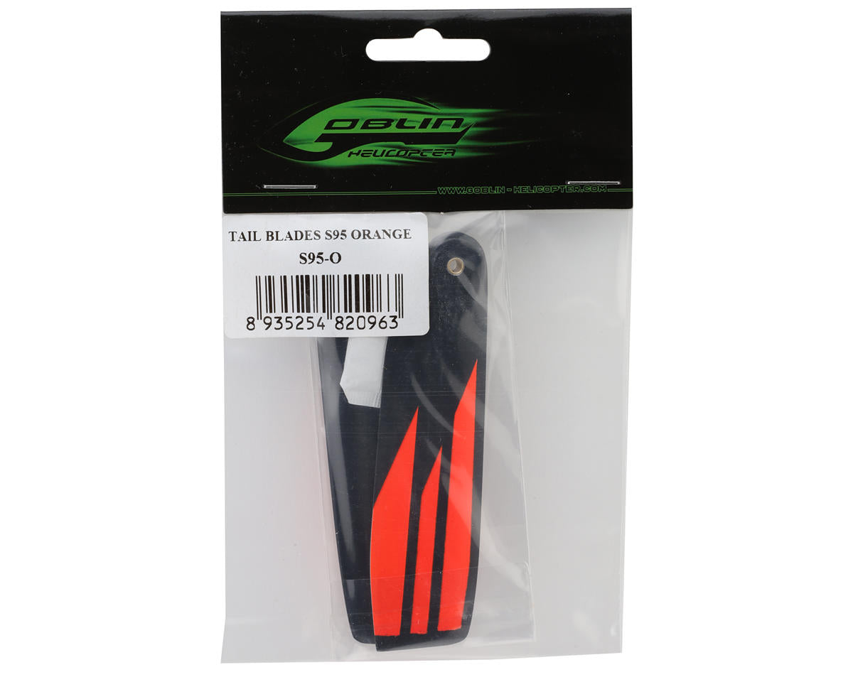 SAB Goblin 95mm "S Line" Carbon Fiber Tail Blades (Orange)