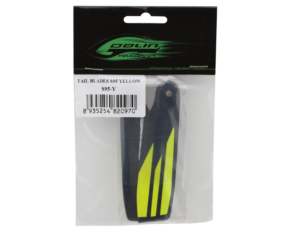 SAB Goblin 95mm "S Line" Carbon Fiber Tail Blades (Yellow)