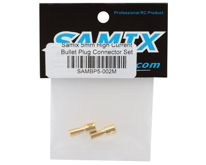 Samix 5mm High Current Bullet Plug Connectors (2 Male)