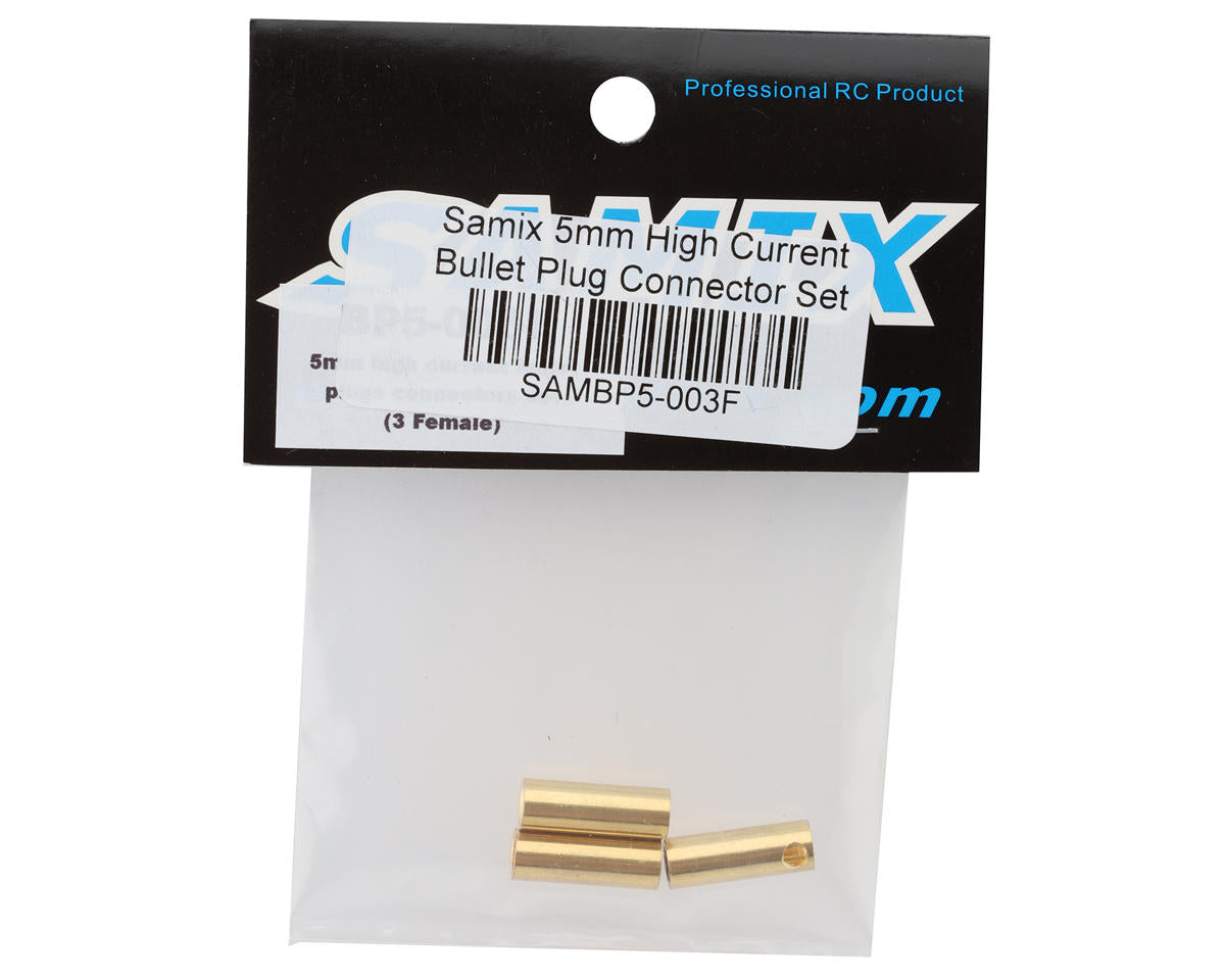 Samix 5mm High Current Bullet Plug Connectors (3 Female)