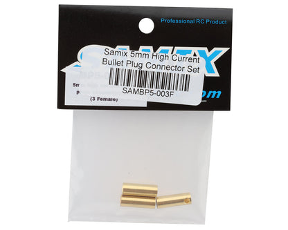 Samix 5mm High Current Bullet Plug Connectors (3 Female)