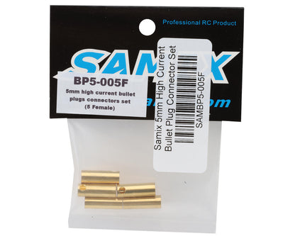 Samix 5mm High Current Bullet Plug Connectors (5 Female)