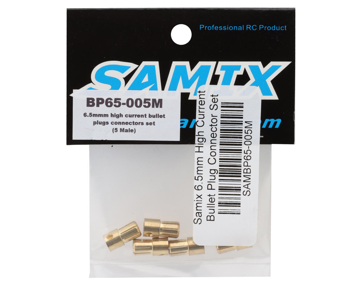 Samix 6.5mm High Current Bullet Plug Connectors (5 Male)