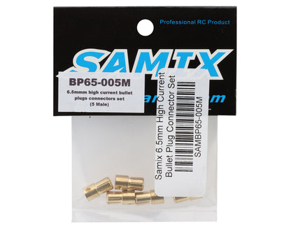 Samix 6.5mm High Current Bullet Plug Connectors (5 Male)